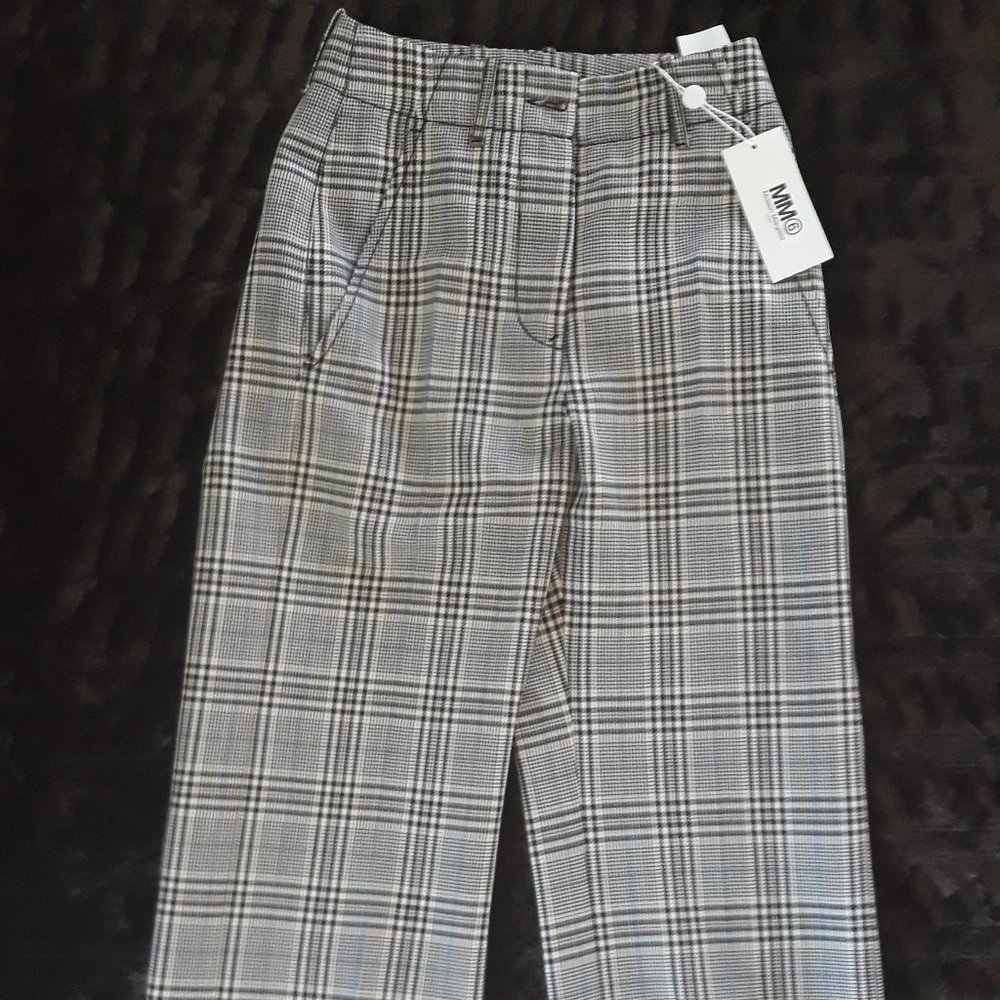 Maison Margiela Wide-Leg Cropped Pants, size 38